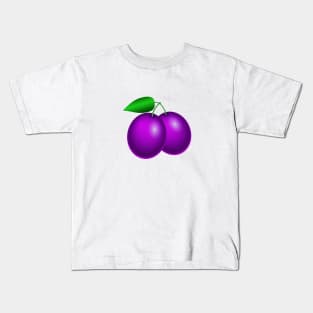 Plums fruit illustration Kids T-Shirt